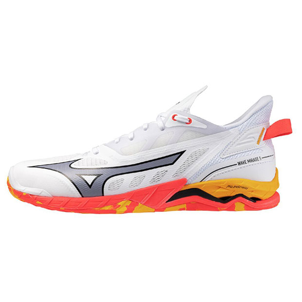 ウエーブ ミラージュ 5 ホワイト×オレンジ 【MIZUNO|ミズノ