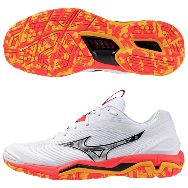 ウエーブ ステルス 6　ホワイト×ブラック　【MIZUNO|ミズノ】ハンドボールシューズx1ga243098
