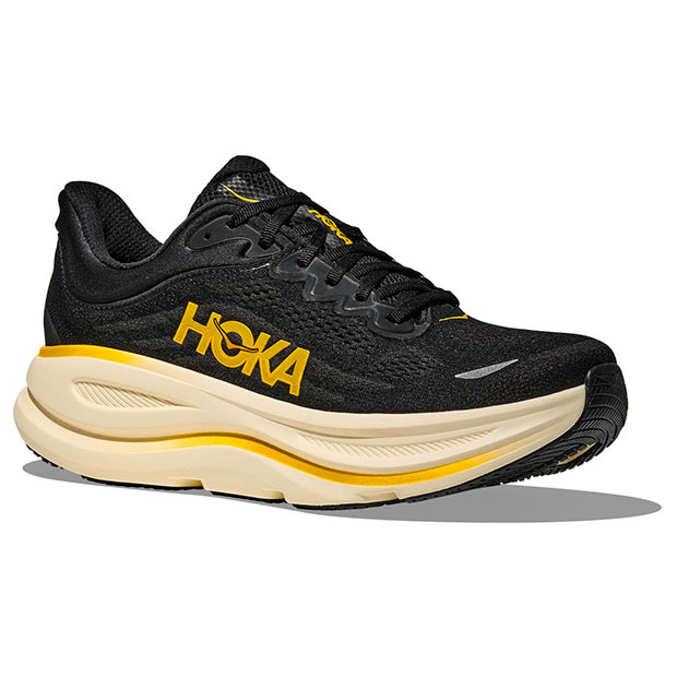 ボンダイ 9 BONDI 9　カーボンブラック×イエローゴールド　【HOKA|ホカ】ランニングシューズ1162011-cwg_1