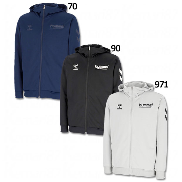 スウェットフルジップフーディ　【hummel|ヒュンメル】サッカーフットサルウェアーhap8302