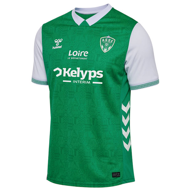 サンテティエンヌ 25-26 ホーム 半袖レプリカユニフォーム　【hummel|ヒュンメル】クラブチームレプリカウェアーhm230961-6235