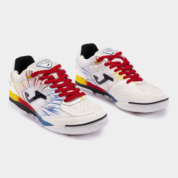 トップフレックス|リバウンド|IN　ホワイト×レッド　【JOMA|ホマ】フットサルシューズtorw2476in_1