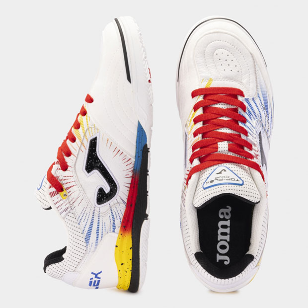 トップフレックス|リバウンド|IN　ホワイト×レッド　【JOMA|ホマ】フットサルシューズtorw2476in_2