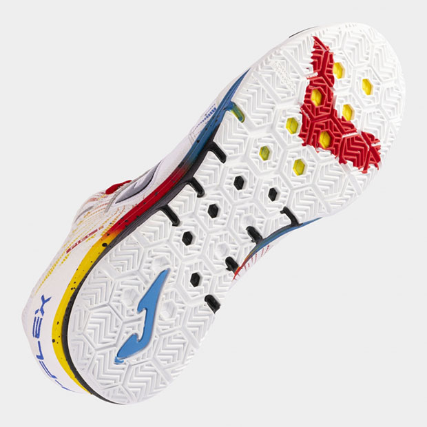 トップフレックス|リバウンド|IN　ホワイト×レッド　【JOMA|ホマ】フットサルシューズtorw2476in_3
