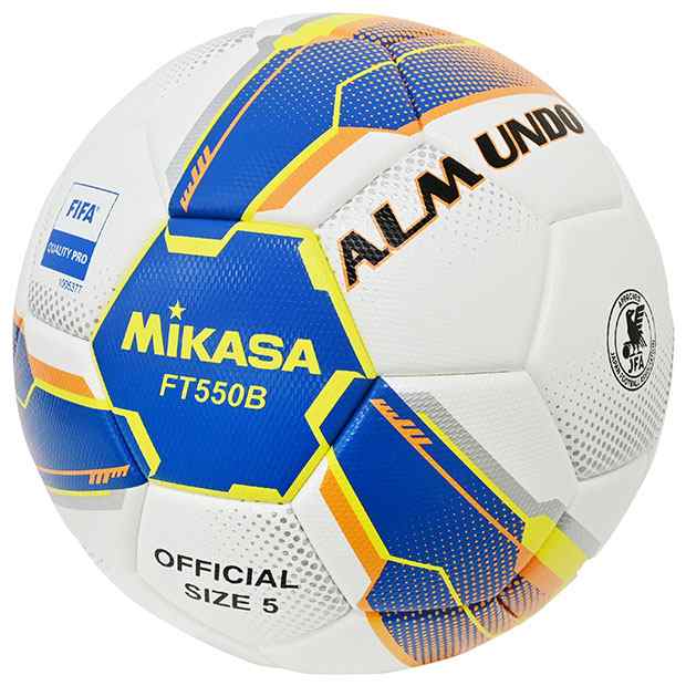 ALMUNDO　ブルー×イエロー　【MIKASA|ミカサ】サッカーボール5号球ft550b-bly-fqpの通販はサッカーボール