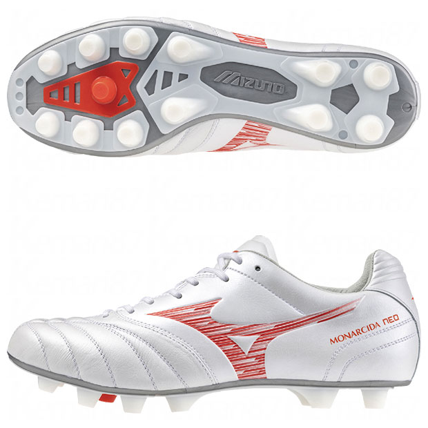 モナルシーダ|NEO|3|ワイド|ELITE　ホワイト×レッド　【MIZUNO|ミズノ】サッカースパイクp1ga242160