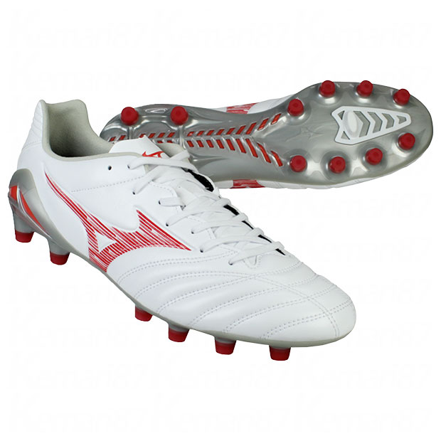 モナルシーダ|NEO|3|PRO　ホワイト×レッド　【MIZUNO|ミズノ】サッカースパイクp1ga242260
