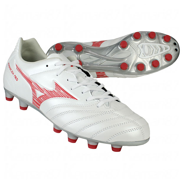 モナルシーダ|NEO|3|ワイド|PRO　ホワイト×レッド　【MIZUNO|ミズノ】サッカースパイクp1ga242360