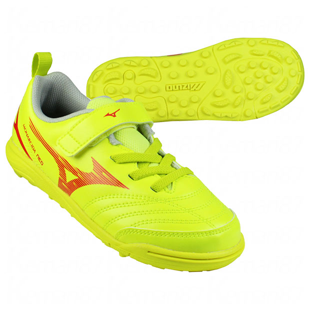 ジュニア モナルシーダ NEO 3 CLUB KIDS AS　セーフティーイエロー×フェアリーコーラル　【MIZUNO|ミズノ】サッカーフットサルジュニアトレーニングシューズp1ge242645の通販は 5,434円