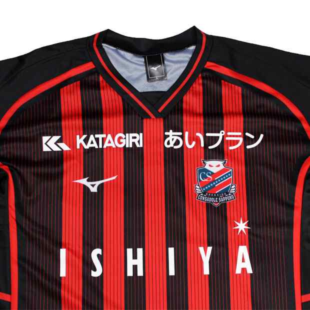 値下げ★北海道コンサドーレ札幌　Mizuno ウィンドブレーカー 黒/赤 北海道コンサドーレ札幌 ウェア 練習着 選手着用 非売品 コンサ