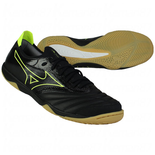 モレリア|NEO|SALA|β|JAPAN|IN　ブラック×セーフティイエロー　【MIZUNO|ミズノ】フットサルシューズq1ga249045