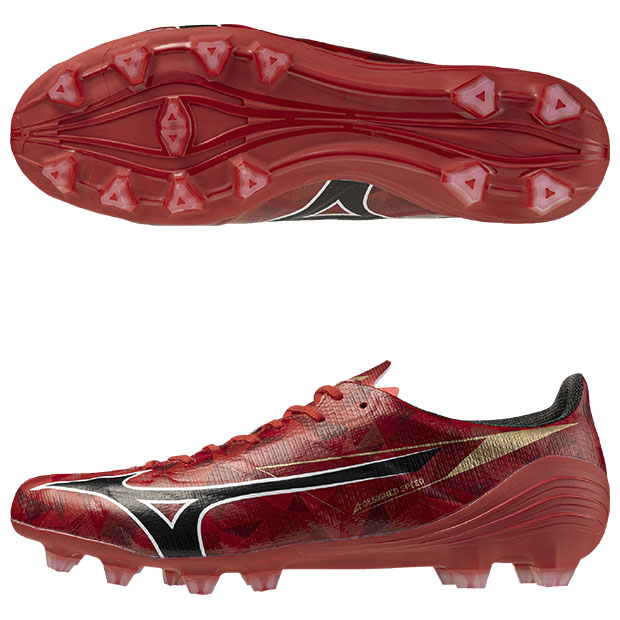 ミズノアルファ 2 PRO　ルビーレッド×ブラック　【MIZUNO|ミズノ】サッカースパイクp1ga256460