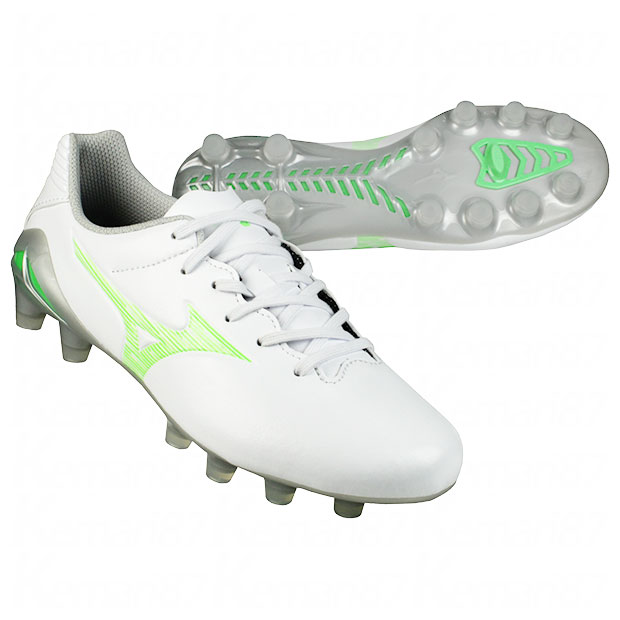 ジュニア|モナルシーダ|NEO|3|PRO|Jr　ホワイト×ネオングリーン　【MIZUNO|ミズノ】サッカージュニアスパイクp1gb252037