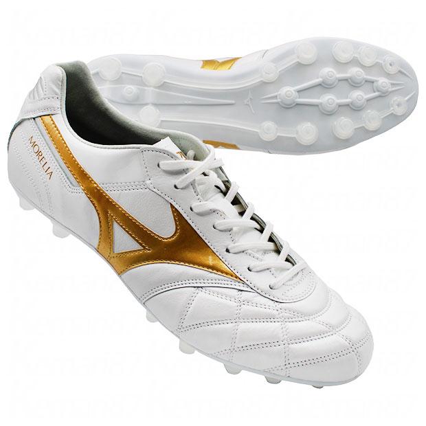 モレリア 2 JAPAN AG　スーパーホワイトパール×ゴールド　【MIZUNO|ミズノ】サッカースパイクp1ga260350