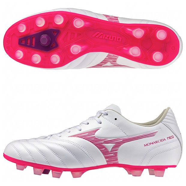 モナルシーダ NEO 3 WIDE PRO　ホワイト×ピンク　【MIZUNO|ミズノ】サッカースパイクp1ga262364