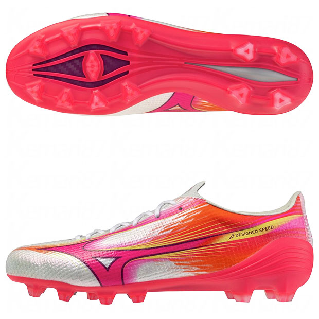 ミズノアルファ 3 JAPAN　ホワイト×ピンク　【MIZUNO|ミズノ】サッカースパイクp1ga266064