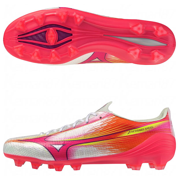 ミズノアルファ 3 ELITE　ホワイト×ピンク　【MIZUNO|ミズノ】サッカースパイクp1ga266264