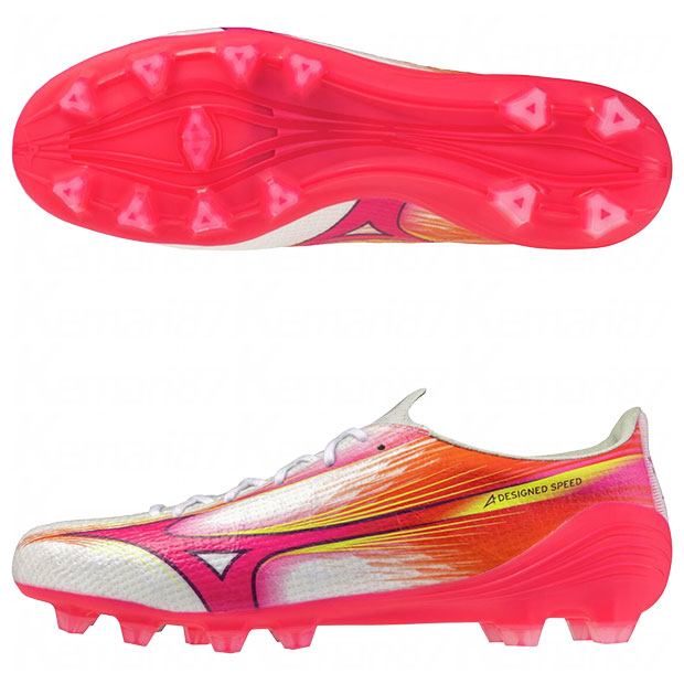 ミズノアルファ 3 PRO　ホワイト×ピンク　【MIZUNO|ミズノ】サッカースパイクp1ga266464