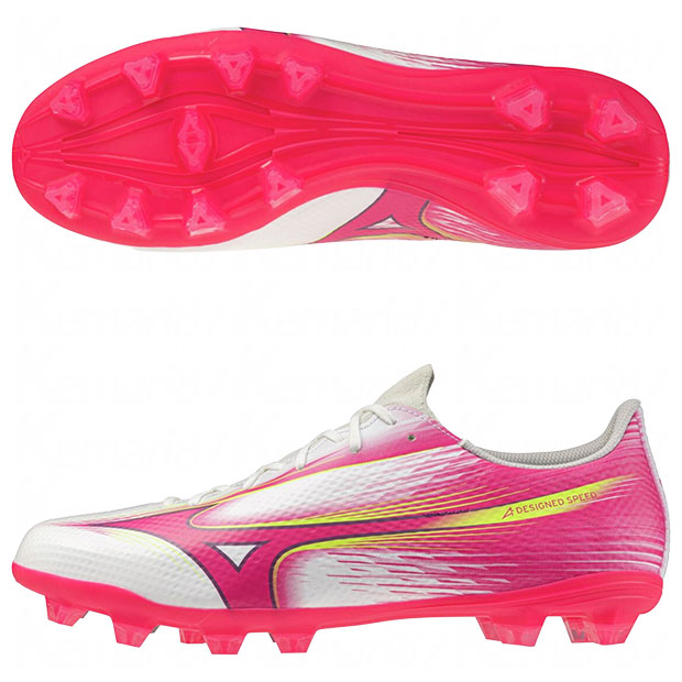 ミズノアルファ 3 SELECT　ホワイト×ピンク　【MIZUNO|ミズノ】サッカースパイクp1ga266564