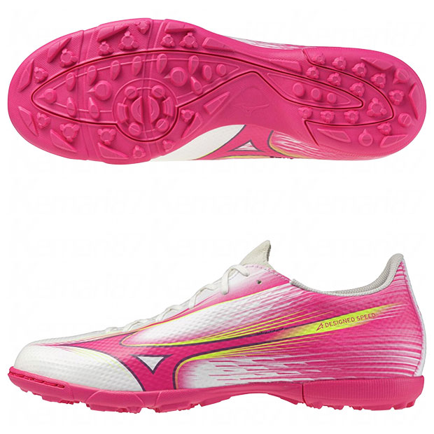 ミズノアルファ 3 SELECT AS　ホワイト×ピンク　【MIZUNO|ミズノ】サッカーフットサルトレーニングシューズp1gd266564