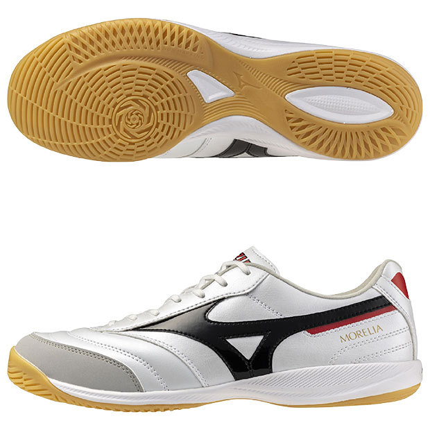 モレリア SALA PRO IN　スーパーホワイトパール×ブラック　【MIZUNO|ミズノ】フットサルシューズq1ga251309
