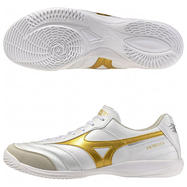モレリア SALA ELITE IN　スーパーホワイトパール×ゴールド　【MIZUNO|ミズノ】フットサルシューズq1ga261250