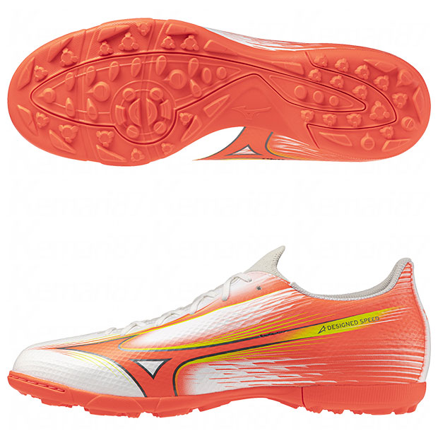 ミズノアルファ 3 SELECT AS　ホワイト×オレンジ×イエロー　【MIZUNO|ミズノ】サッカーフットサルトレーニングシューズp1gd266554