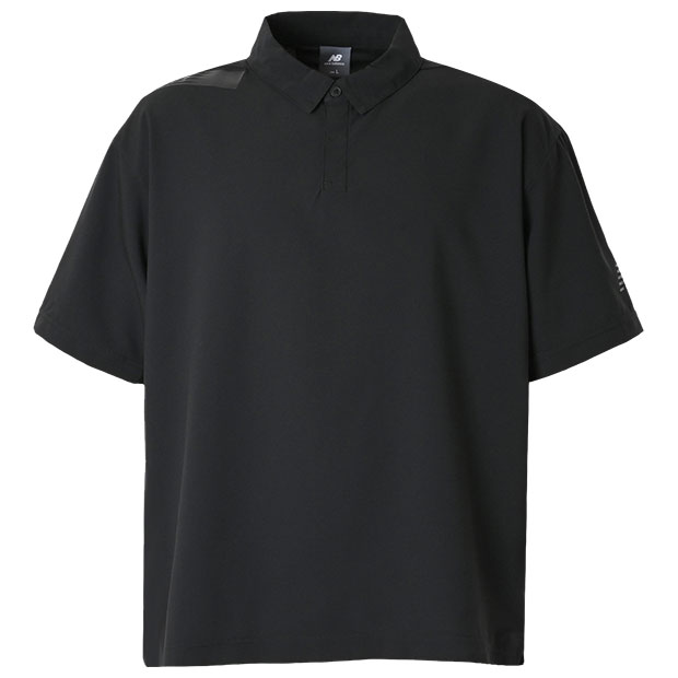 Black Out Premier Edition テクニカルウーブン半袖ポロシャツ　ブラック　【NewBalance|ニューバランス】サッカーフットサルウェアーamt55200-bk