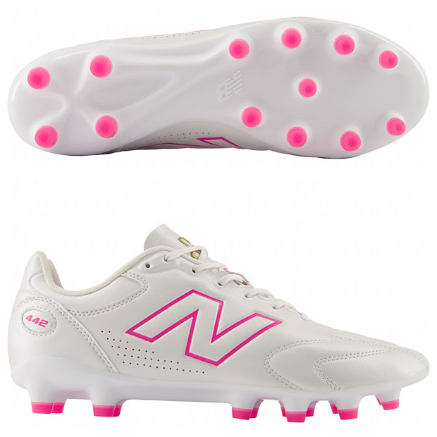 442 V3 PRO HG/AG 2E　ホワイト×ピンク　【NewBalance|ニューバランス】サッカースパイクu42h5te2e