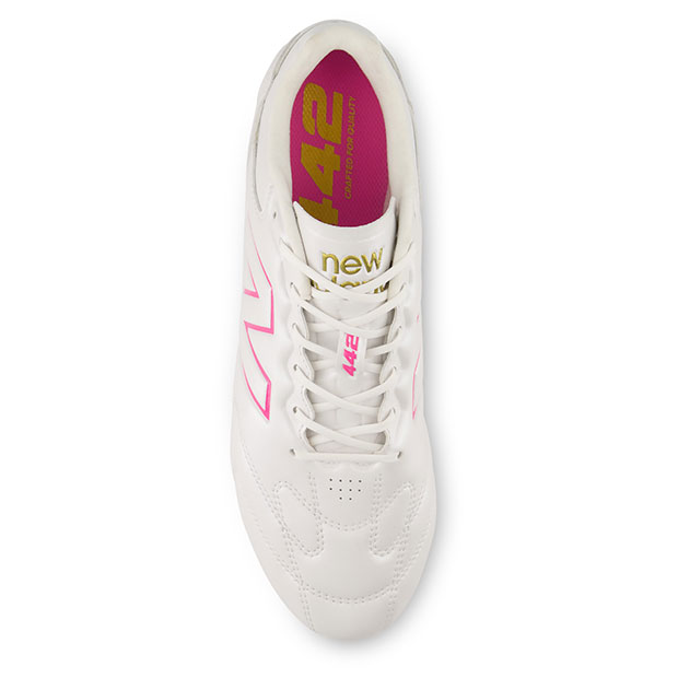 442 V3 PRO HG/AG 2E　ホワイト×ピンク　【NewBalance|ニューバランス】サッカースパイクu42h5te2e_3