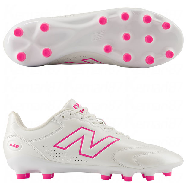 442 V3 TEAM HG/AG 4E　ホワイト×ピンク　【NewBalance|ニューバランス】サッカースパイクu43h60l4e