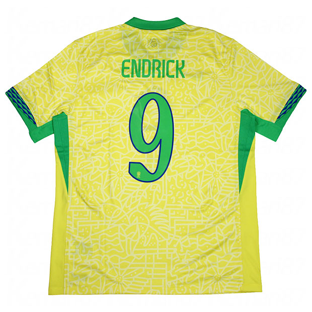 ブラジル代表|2024|ホーム|半袖レプリカユニフォーム　9.エンドリッキ(エンドリック)　【NIKE|ナイキ】ナショナルチームレプリカウェアーfj4284-706-9-e