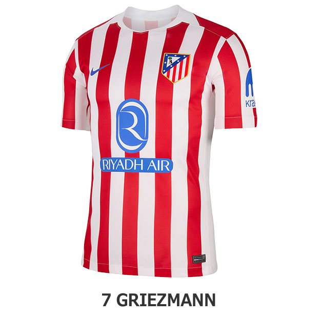 アトレチコマドリード 25-26 ホーム 半袖レプリカユニフォーム　7.アントワーヌ・グリーズマン　【NIKE|ナイキ】クラブチームレプリカウェアーhj4587-615-7-g