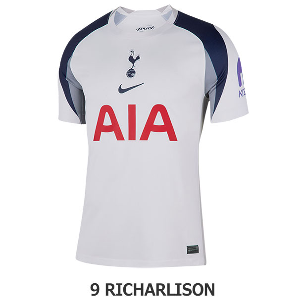 トッテナム 25-26 ホーム 半袖レプリカユニフォーム　9.リシャルリソン　【NIKE|ナイキ】クラブチームレプリカウェアーhj4598-101-9-r