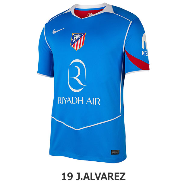アトレチコマドリード 25-26 3rd 半袖レプリカユニフォーム　19.フリアン・アルバレス　【NIKE|ナイキ】クラブチームレプリカウェアーhm3200-407-19-j