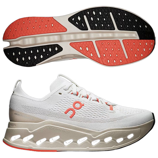レディース Cloudsurfer Max クラウドサーファー マックス オン ランニング　アイボリー×サーモン　【On|オン】ランニングシューズ3wf30223297-ivosal