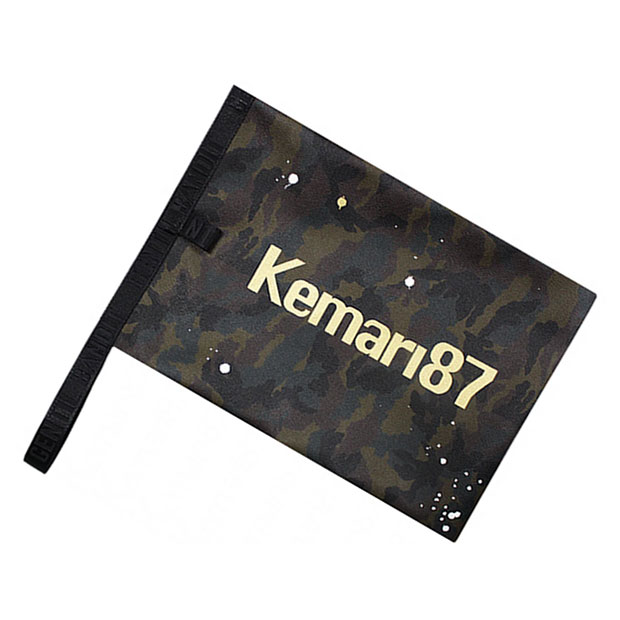 Kemari87別注|シューズケース　カーキカモ　【GENTIL|BANDIT|ジャンティバンティ】サッカーフットサルバッグgb-kemaricase-kcm