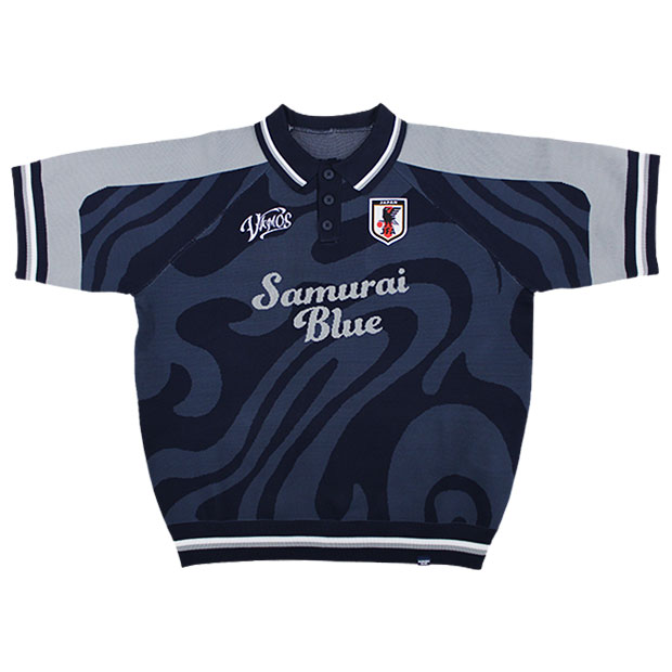 サッカー日本代表 INNOCENT LINE ニットポロシャツ SAMURAI BLUE　サッカー日本代表ウェアーjo-45_1