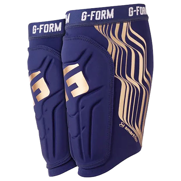 V2 Shin Guard NOCSAE シンガード　ネイビー×ゴールド　【G-FORM|Gフォーム】サッカーフットサルアクセサリーレガースv2-nocsae-nvygld