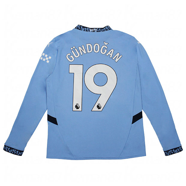 マンチェスターシティ|24-25|ホーム|長袖レプリカユニフォーム　19.イルカイ・ギュンドアン　【PUMA|プーマ】クラブチームレプリカウェアー775076-01-19-g