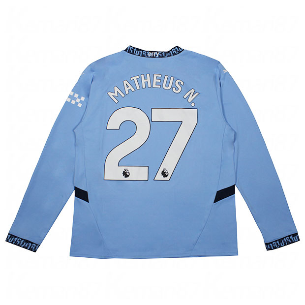 マンチェスターシティ|24-25|ホーム|長袖レプリカユニフォーム　27.マテウス・ヌネス　【PUMA|プーマ】クラブチームレプリカウェアー775076-01-27-m