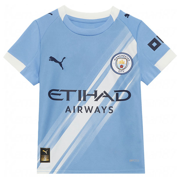 ジュニア マンチェスターシティ 25-26 ホーム 半袖レプリカユニフォーム　【PUMA|プーマ】クラブチームレプリカウェアー780341-01