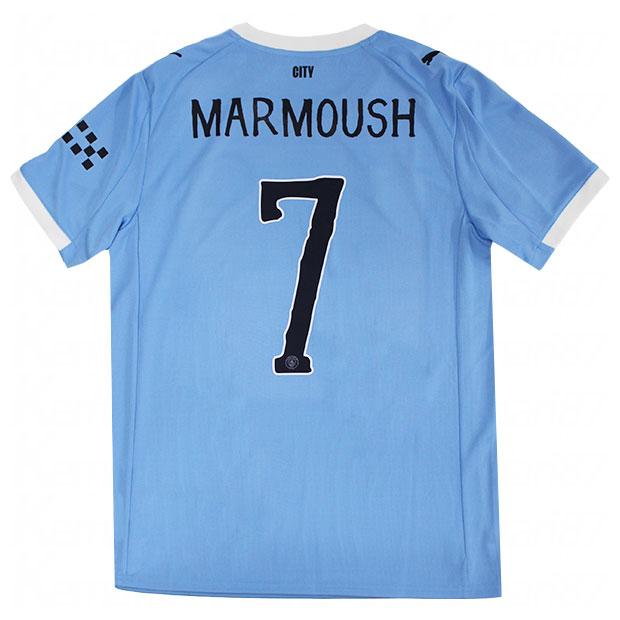 マンチェスターシティ 25-26 ホーム 半袖レプリカユニフォーム　7.オマル・マルムシュ(KidSuperフォント)　【PUMA|プーマ】クラブチームレプリカウェアー780338-01-k7-m