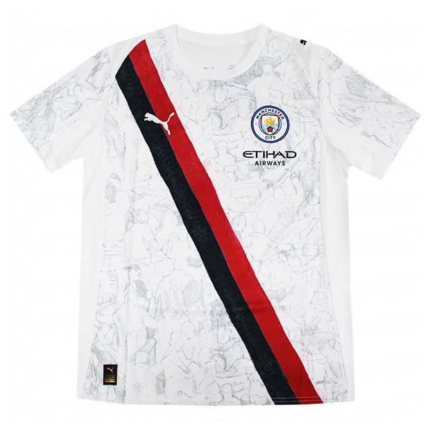 マンチェスターシティ × KIDSUPER 半袖レプリカユニフォーム　9.アーリング・ハーランド(KidSuperフォント)　【PUMA|プーマ】クラブチームレプリカウェアー781068-07-k9-h マンチェスターシティ × KIDSUPER 半袖レプリカユニフォーム 9.アー