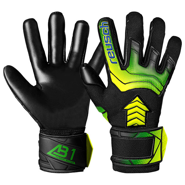 アトラクト AB1 インフィニティ　ブラック×セーフティイエロー　【reusch|ロイッシュ】サッカーフットサルゴールキーパーグローブ5560764-7052