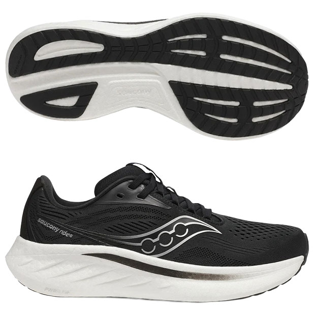 レディース RIDE 18 ライド 18　ブラック×ホワイト　【Saucony|サッカニー】ランニングシューズs11000-100
