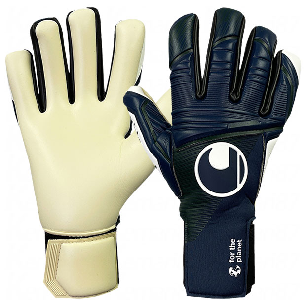 パワーライン|アブソルートグリップ|ハーフネガティブ|アース　ネイビー×グリーン　【Uhlsport|ウールシュポルト】サッカーフットサルゴールキーパーグローブ1011307-02