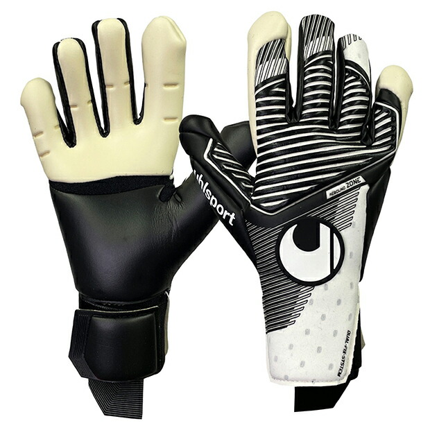 パワーライン|アブソルートグリップ|フレックス|ハーフネガティブ　ホワイト×ブラック　【Uhlsport|ウールシュポルト】サッカーフットサルゴールキーパーグローブ1011307-24
