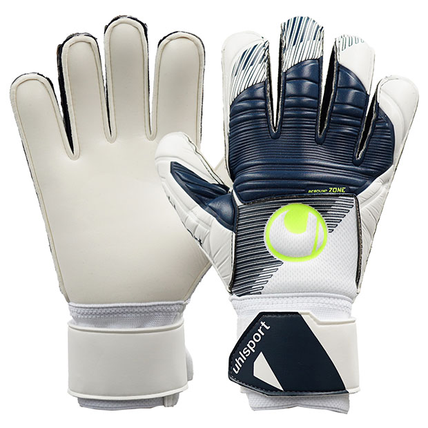 パワーライン|ホライズン|ソフト|プロ　ホワイト×ネイビー　【Uhlsport|ウールシュポルト】サッカーフットサルゴールキーパーグローブ1011311-02