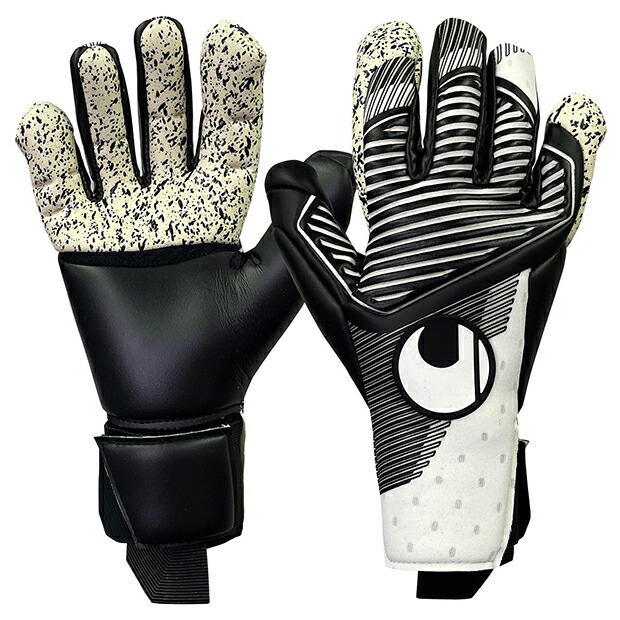 パワーライン|SGAG|フレックス|ハーフネガティブ　ホワイト×ブラック　【Uhlsport|ウールシュポルト】サッカーフットサルゴールキーパーグローブ1011325-24